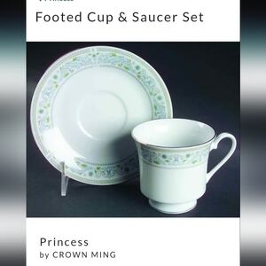 Princess Footed Cup & Saucer Set